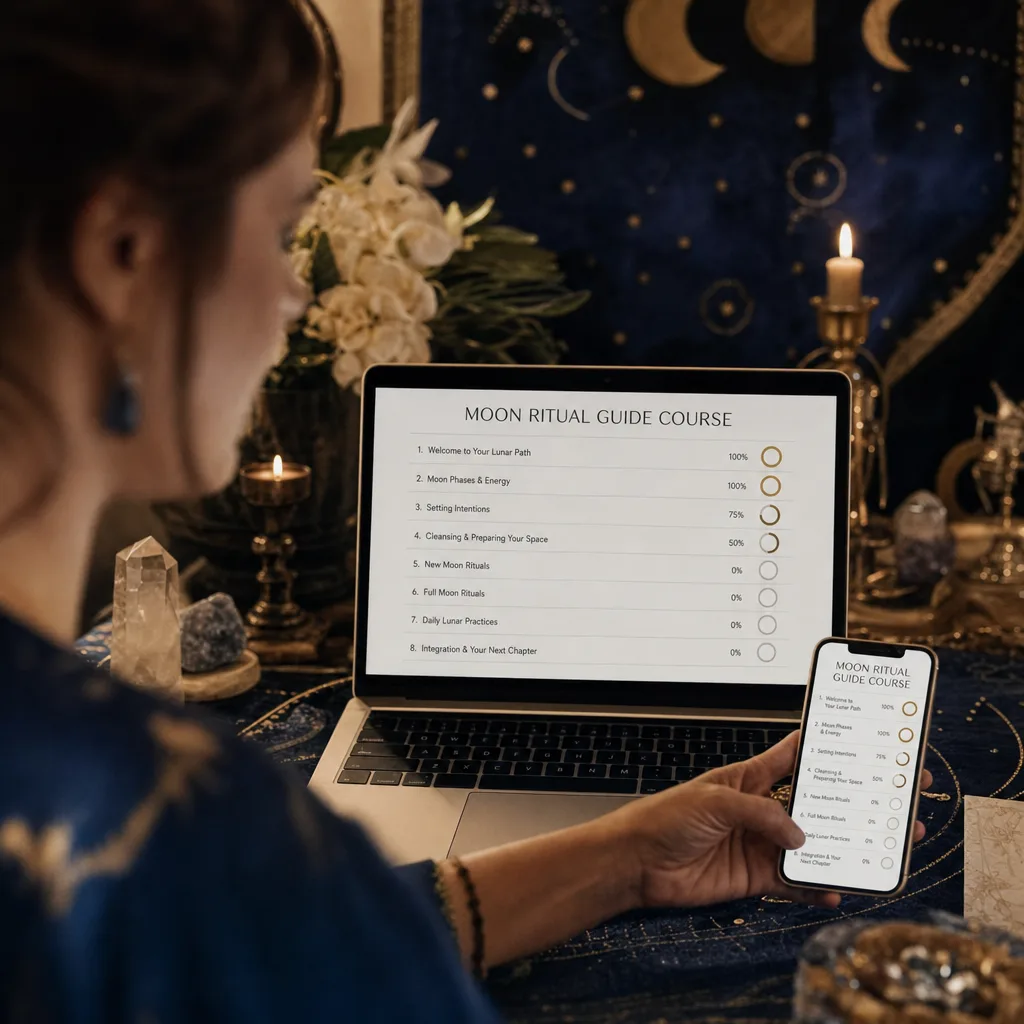 The complete course: 8 modules and 42 lessons in the Selene platform